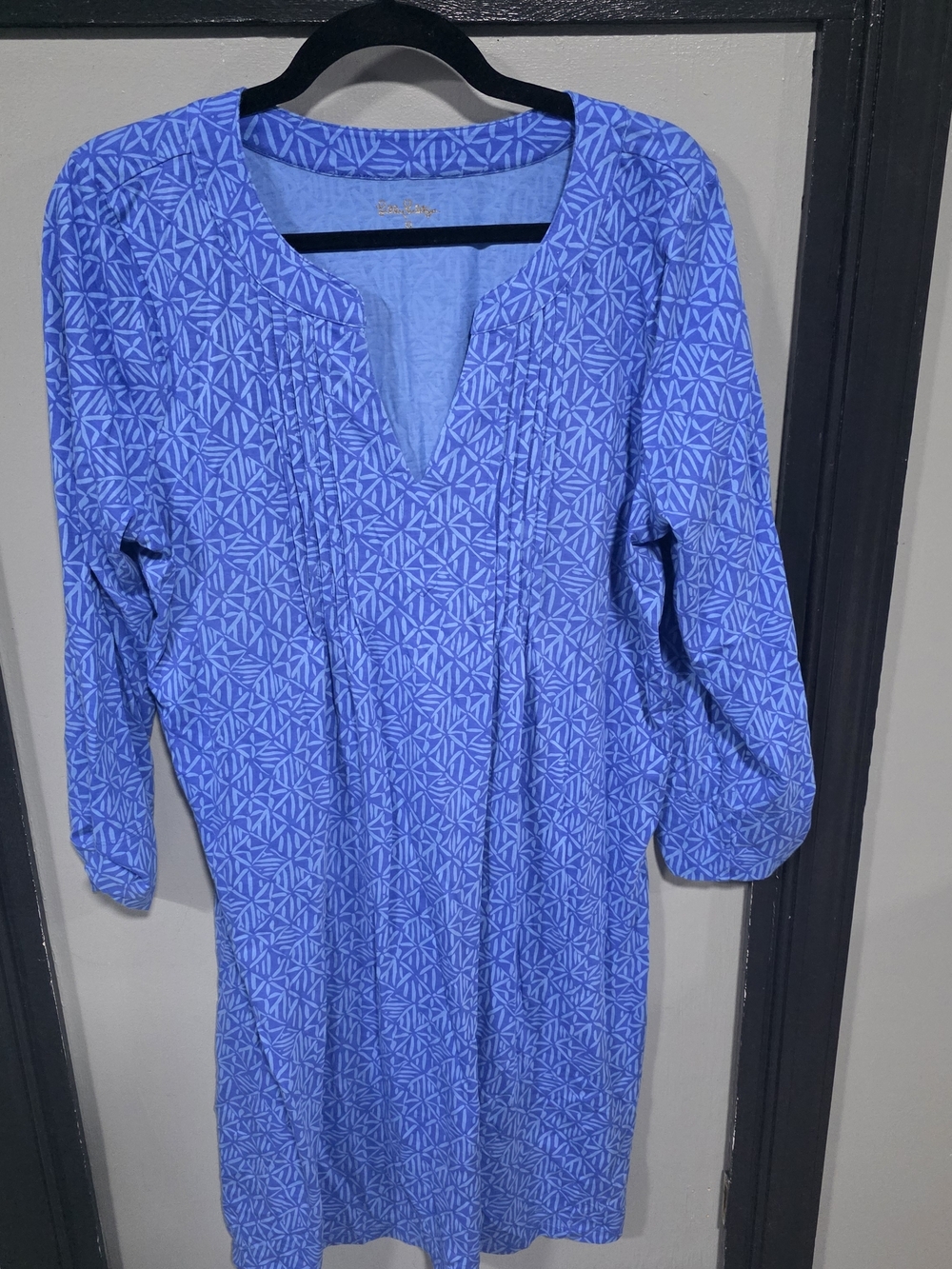 Lilly Pulitzer Blue Dress with Gold Logo